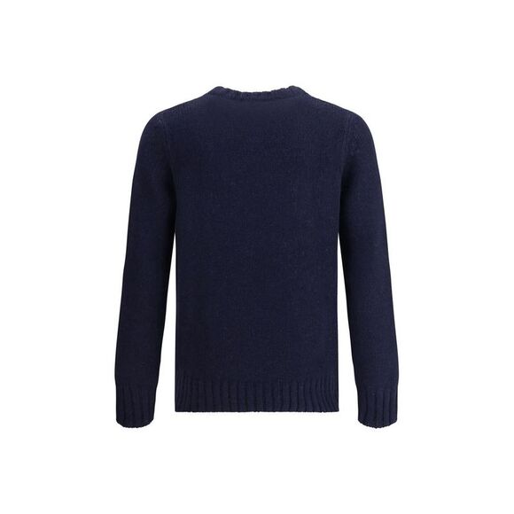 Aragona Cashmere Blue Merino Wool Men's Sweatshirt